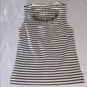 NWOT J. Crew striped embellished tank.